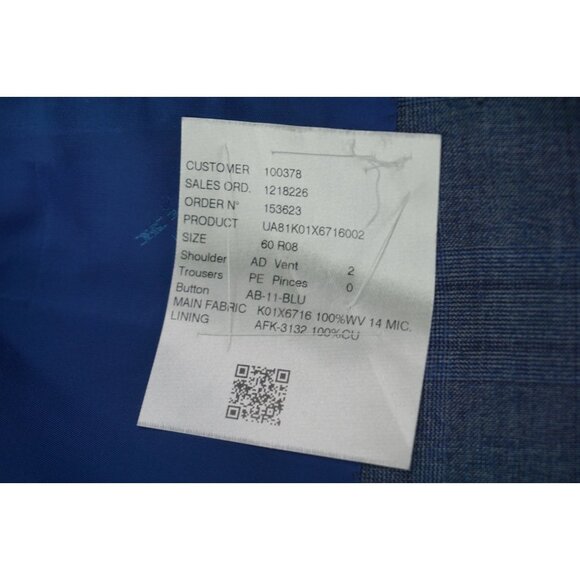 Kiton 14 Micron Wool Blue Plaid Sport Coat Jacket Sz 60 EU 50 US BRAND NEW - Picture 9 of 11